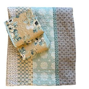 Madison Park Floral Quilt Pillow Shams Bedding Set Queen